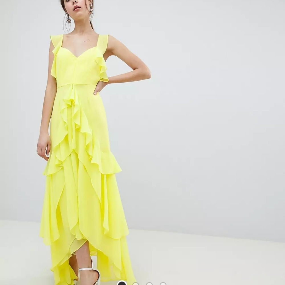 ASOS ruffle maxi dress